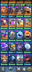 CONTA DE CLASH ROYALE LVL 13 400k ouro e 1500 gemas