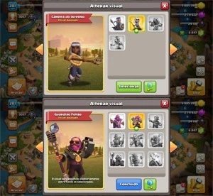 CV14 FULL 100% 3 PAISAGENS 7 MIL GEMAS TROCA NICK DADOS - Clash of Clans