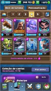 Conta Clash Royale nível 11, arena lendária