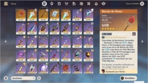 Conta Genshin Impact, AR 57, 5*(10 personagens) 4* (Todos)