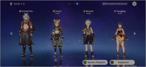AR54- DILLUC, GANYU, KEQING, ARATAKI ITTO,QIQI - Genshin Impact