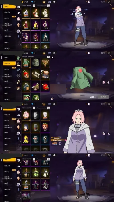 Conta Free Fire Nível 34 Com Várias Skins, Itens, Armas.