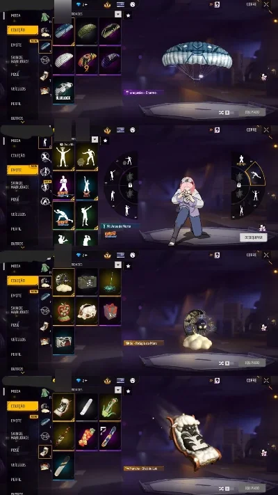 Conta Free Fire Nível 34 Com Várias Skins, Itens, Armas.
