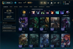 Unranked com TODOS os champs e 256 Skins ( JG / MID / TOP ) - League of Legends LOL