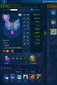 Conta End-Game LA-Omega - Digimon Masters Online DMO