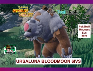 Ursaluna Bloodmoon treinado - Pokémon Scarlet e Violet (DLC)