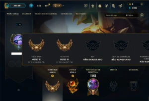 Ouro 2 com 60 Champs e 3 Skins - League of Legends LOL