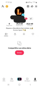 Conta TikTok Monetizável + 21K Seguidores Nicho Riqueza - Redes Sociais