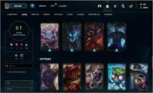 Conta gold 2 61 skins - League of Legends LOL