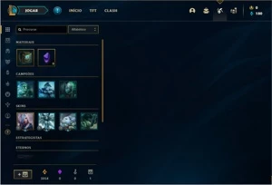 Conta bronze 2 com 14 Skins e 35 Champs + 8 Espolios - League of Legends LOL