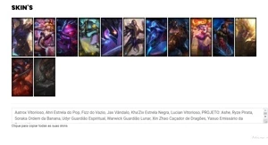 Conta bronze 2 com 14 Skins e 35 Champs + 8 Espolios - League of Legends LOL