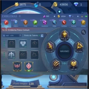 CONTA MOBILE LEGENDS 146 SKINS