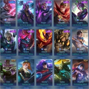 CONTA MOBILE LEGENDS 146 SKINS