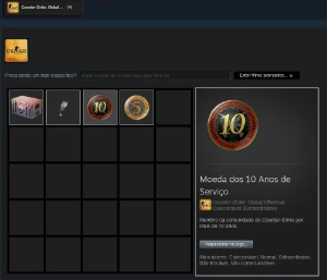 Conta CS Prime, Medalha 5 e 10 anos, Email de criação - Counter Strike
