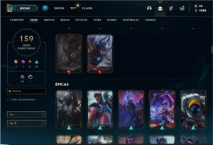 Conta Ferro 4 com 150 Champs e 159 Skins + 1 Prestigios - League of Legends LOL