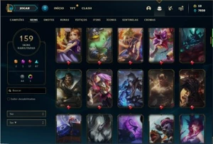 Conta Ferro 4 com 150 Champs e 159 Skins + 1 Prestigios - League of Legends LOL