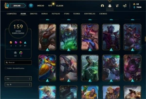Conta Ferro 4 com 150 Champs e 159 Skins + 1 Prestigios - League of Legends LOL