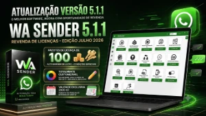 Wa Sender 5.1.1 Revenda de Licenças 2026-07 Customizável - Outros
