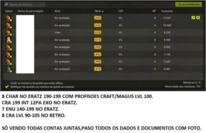 8X CONTA TOP CROCA/ERATZ/RETRO - Dofus