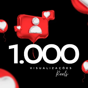 1k Visualizações Reels Instagram - Redes Sociais