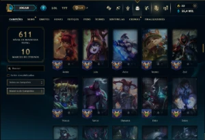 Unranked com 140 Champs e 71 Skins ( ADC / SUP / MID / JG ) - League of Legends LOL
