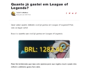 Conta lol criada em 2014 - League of Legends