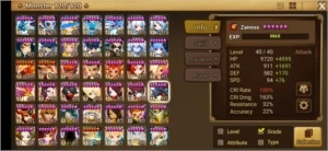 #292 Tiana Zaiross Psama MoLong Juno - Summoners War