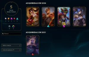 Conta Ouro 4 com skins - League of Legends LOL