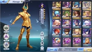 Conta Nvl 45 Server A87 - Possibilidade de crescer, barata. - Saint Seiya Awakening SSA