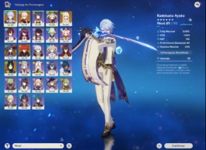AR 53 - Ayato + BIS + Kazuha + 3 Chars 5* + 60 Tiros - Genshin Impact