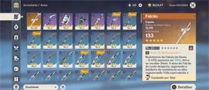 AR 15 Qiqi + Falcão com banner no garantido - Genshin Impact