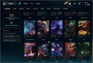 Conta diamante 4 baratinha com 2 skins e 25 champs - League of Legends LOL