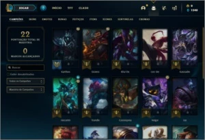 Conta diamante 4 baratinha com 2 skins e 25 champs - League of Legends LOL