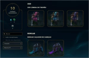 Conta platina 3, nivel 313, 67 skins! - League of Legends LOL