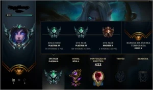 Conta platina 3, nivel 313, 67 skins! - League of Legends LOL