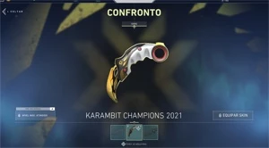 CONTA VALORANT COM FACA CHAMPIONS