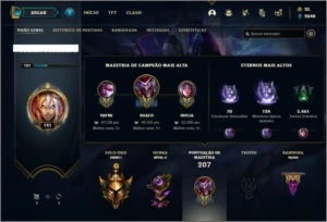 Conta ouro 1 com 26 skins e 61 champs + Passe ativo. - League of Legends LOL