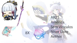 AR25 - Ayaka + BIS + Atlas + 8 tiros - Genshin Impact