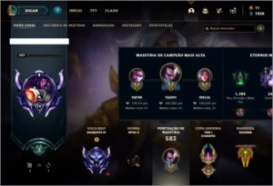 Conta diamante 4 com 150 champs, 117 skins ( MAIN ADC / MID) - League of Legends LOL