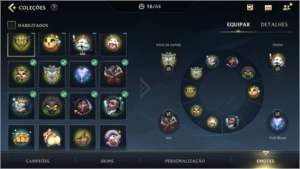 ESMERALDA I + 17 SKINS + 47 CAMPEÕES + 310 WILD CORES - League of Legends: Wild Rift LOL WR