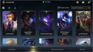 ESMERALDA I + 17 SKINS + 47 CAMPEÕES + 310 WILD CORES - League of Legends: Wild Rift LOL WR