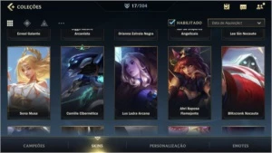 ESMERALDA I + 17 SKINS + 47 CAMPEÕES + 310 WILD CORES - League of Legends: Wild Rift LOL WR