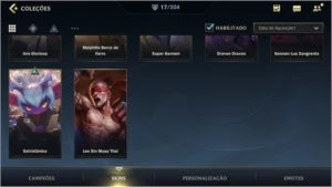 ESMERALDA I + 17 SKINS + 47 CAMPEÕES + 310 WILD CORES - League of Legends: Wild Rift LOL WR