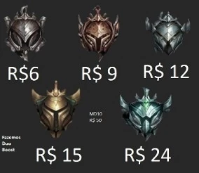 PROMOÇAÕ ELO JOB FERRO 4$ / BRONZE 7 / OURO 12 / PLATINA 20 - League of Legends LOL