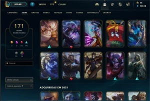 CONTA DE LEAGUE OF LEGENDS P3-PANTHEON GUERREIRO DAS CINZAS LOL