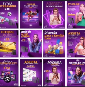 -86 Artes Iptv Editáveis Para Canva-