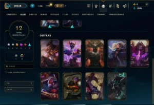 Platina 4 com 60 Champs e 12 Skins - League of Legends LOL