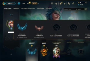 Platina 4 com 60 Champs e 12 Skins - League of Legends LOL