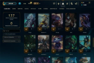 Platina 4 com 60 Champs e 12 Skins - League of Legends LOL