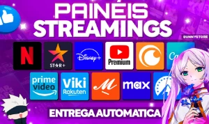 Netflix Disney HBO max e mais painéis - Serviços Digitais